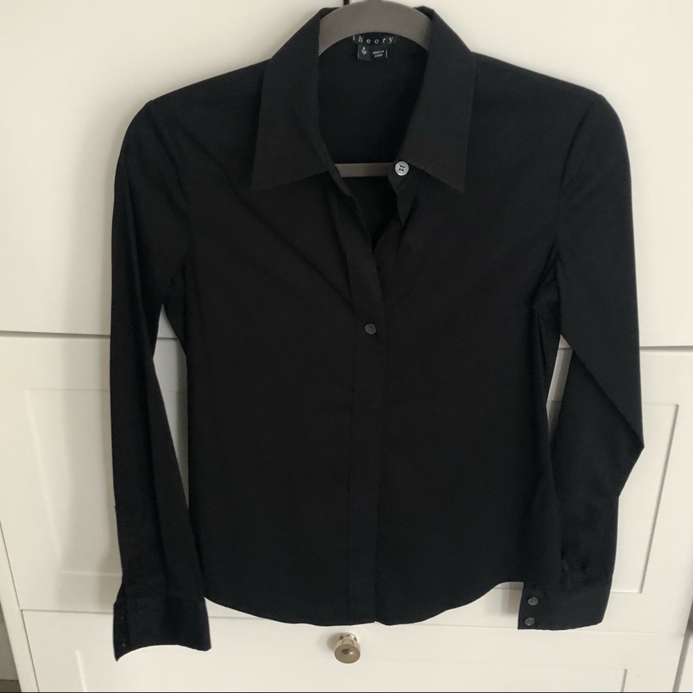 Theory cotton work blouse, xs
